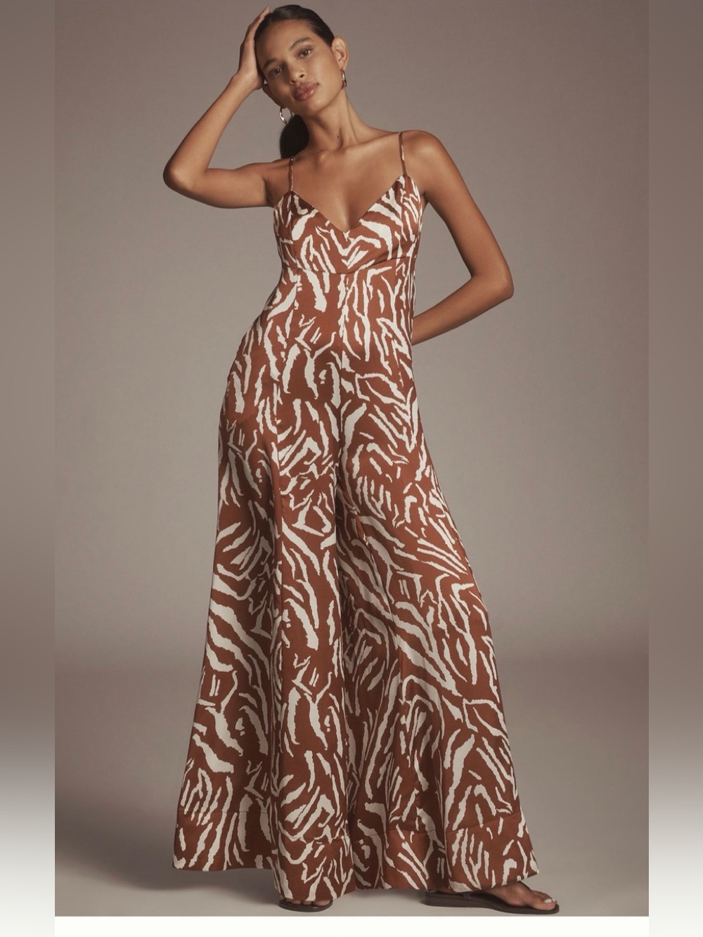 Anthropologie Bishop + Young Cooper Zebra Print Maxi Dress Size Medium NWT